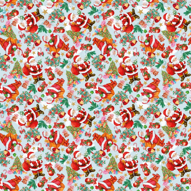 Tecido Tricoline Digital Natal Papai Noel 6169D