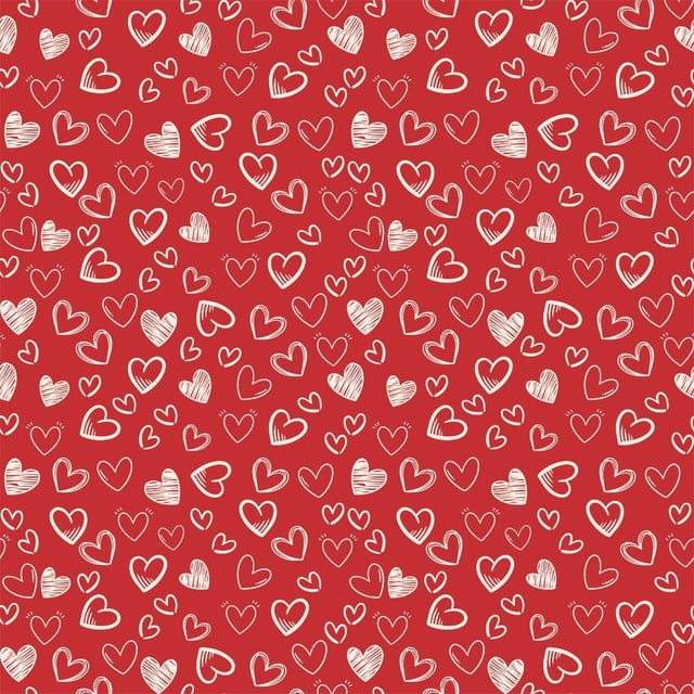 Corações fundo Vermelho 1342v165
