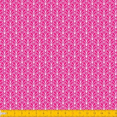 Tecido Tricoline Estampado Folhas Arabesco Pink 1232v108