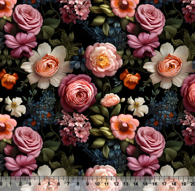 Tecido Tricoline Floral 3D 02 - 81232
