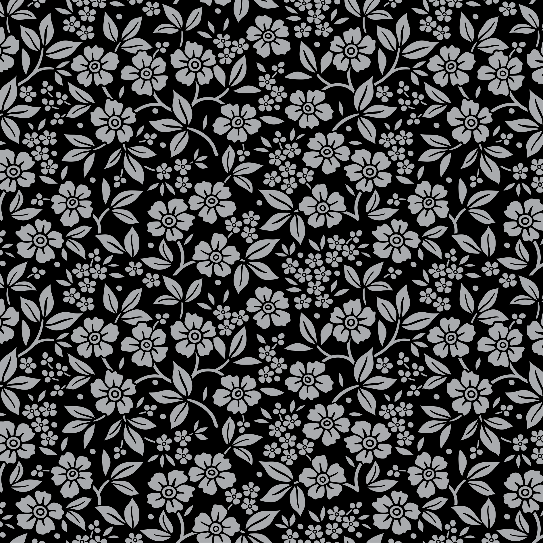 Floral fundo preto 1319v99