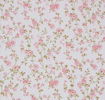 Tecido Tricoline Estampada rosa laura 03