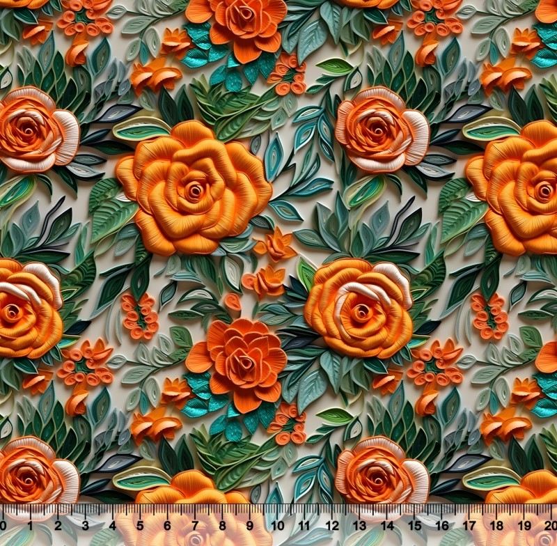 tricoline floral patchwork