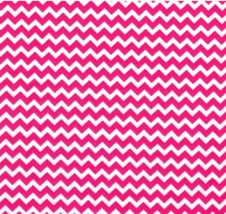 Tecido Tricoline Chevron Double Z Barbie