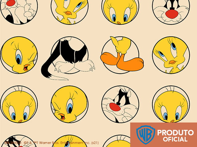 Looney Tunes Piu Piu e Frajola Bolas 12v02- Fundo Amarelo