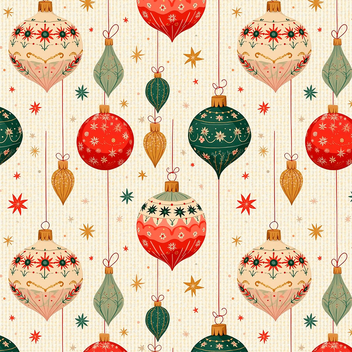 Tecido Tricoline Bolas de Natal 8132001
