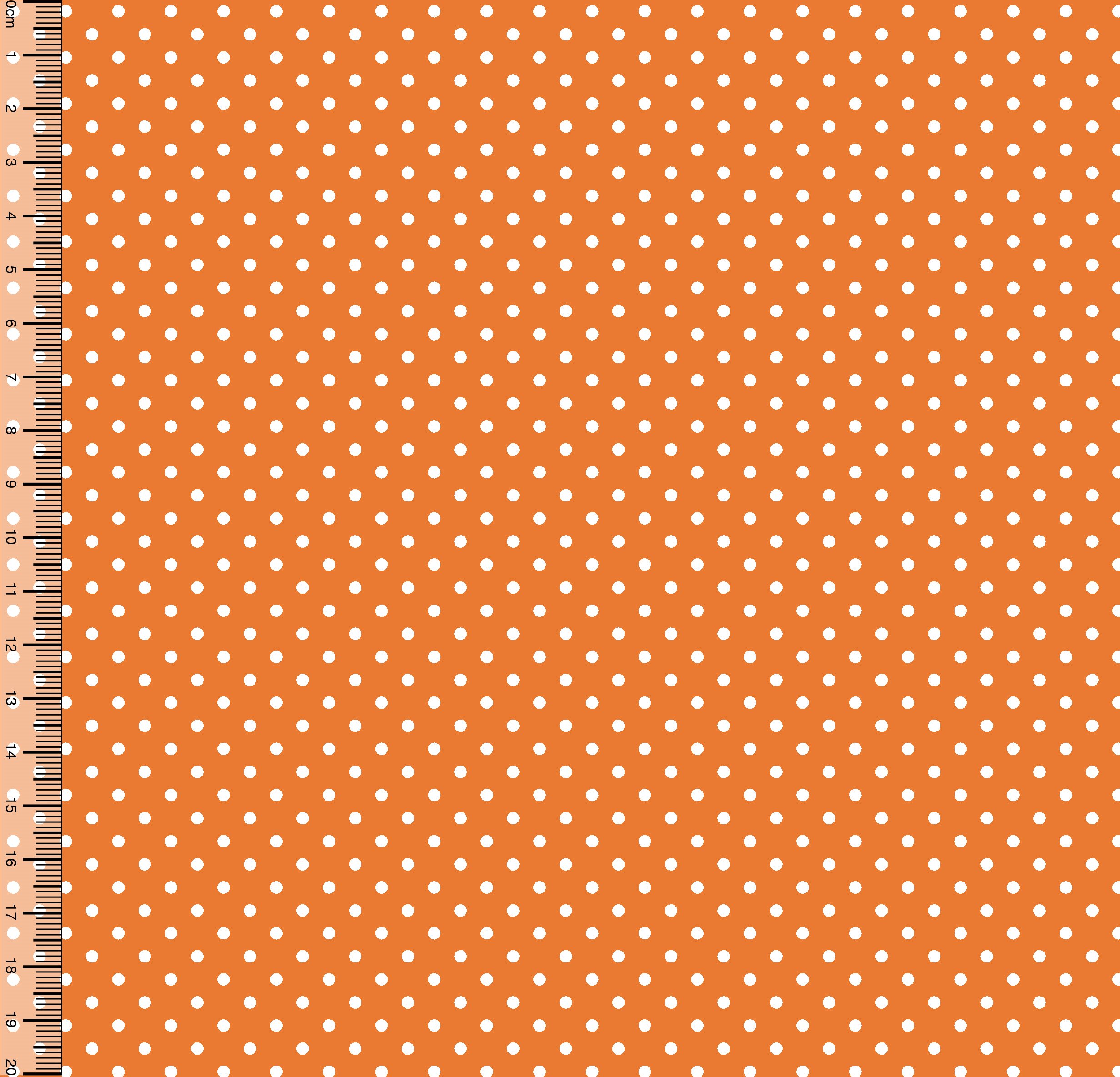 Tecido Tricoline Bolinha Pequena Laranja 03191-1038