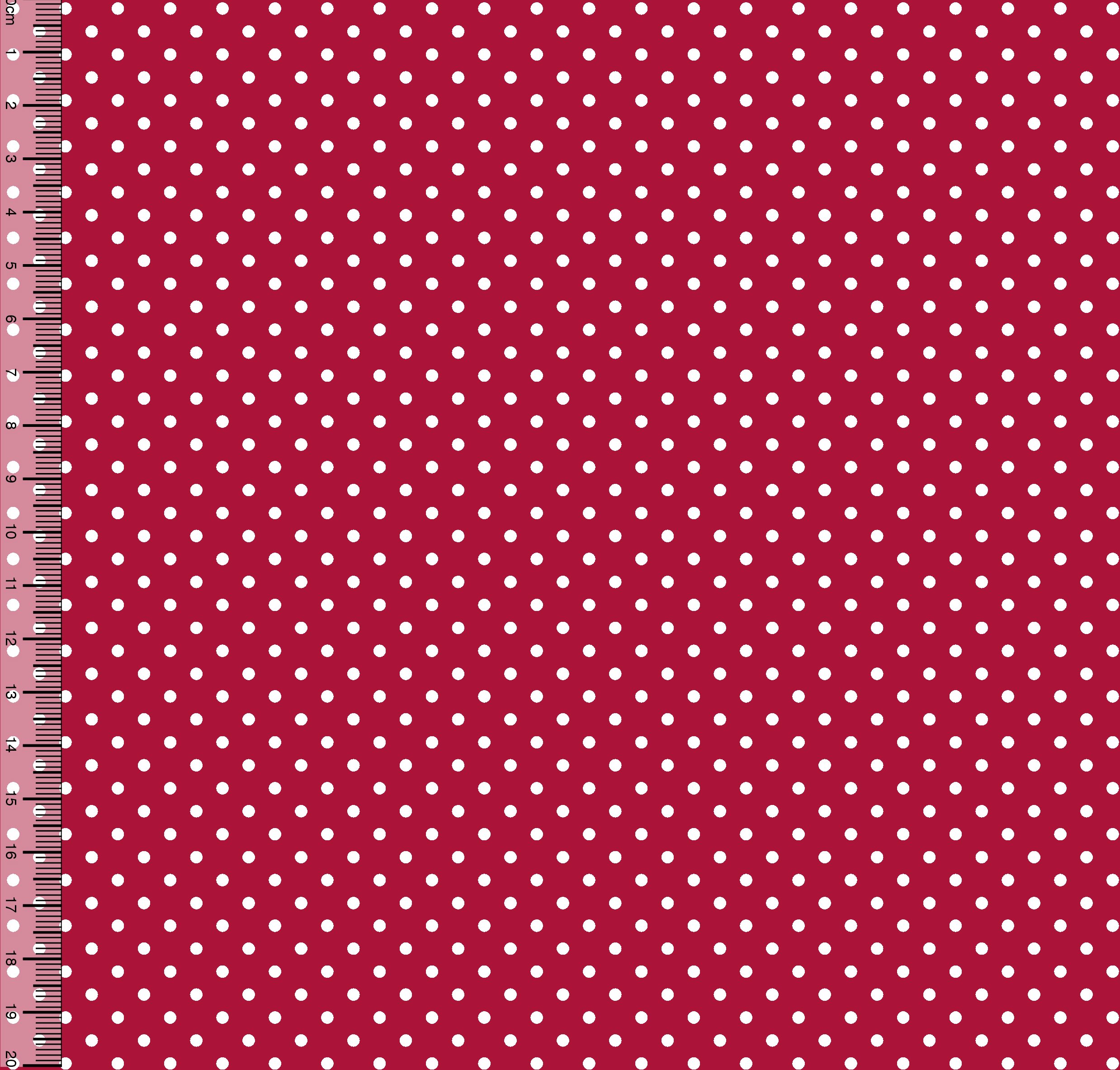 Tecido Tricoline Bolinha Pequena Vermelho 03191-1037