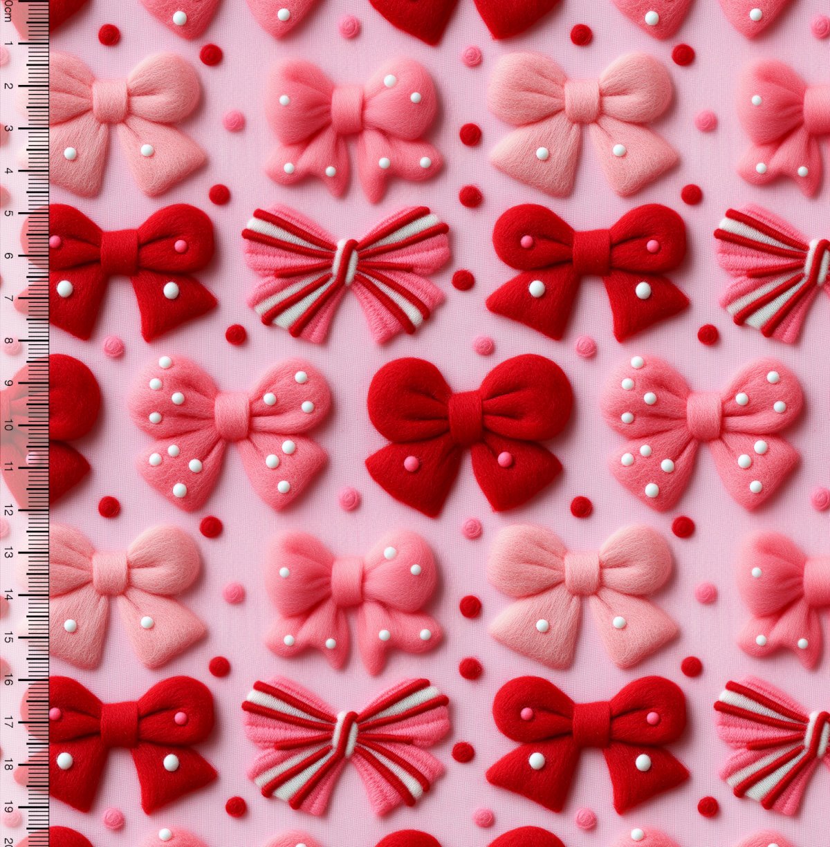 Tecido Tricoline Digital Laços Fundo Rosa - 95928