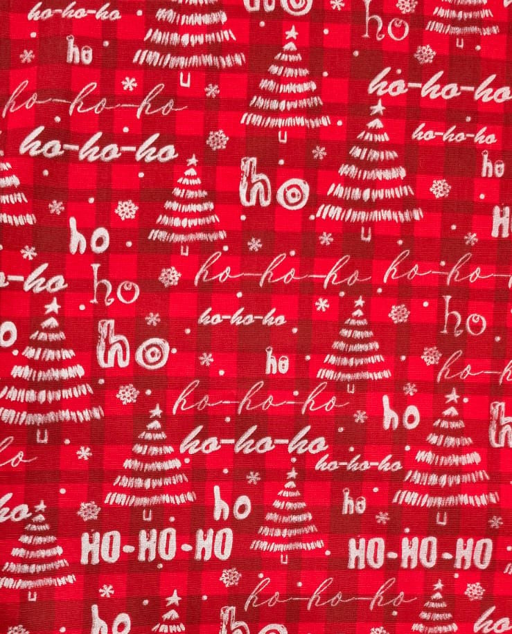 Tecido Tricoline Natal Ho HO HO 144444