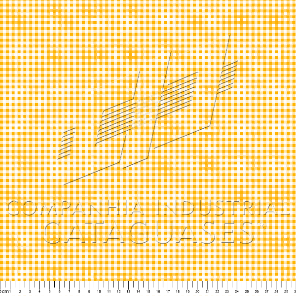 Tecido Tricoline Xadrez Pequeno Amarelo Ouro 06906-324