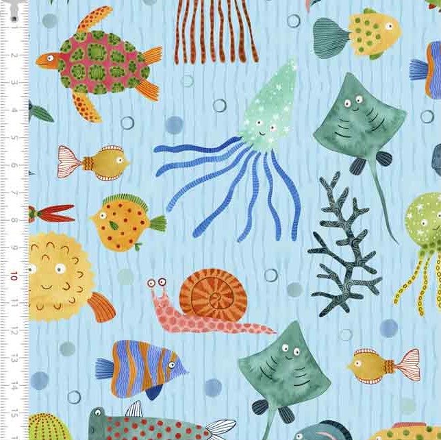 Tricoline Estampada Fundo do Mar 9050v158